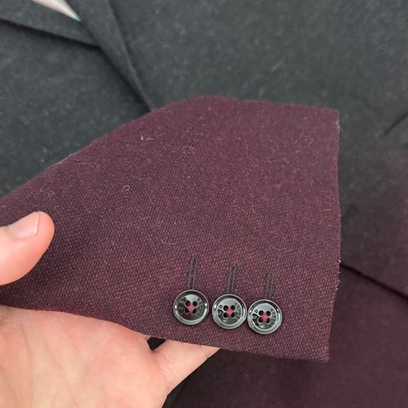 Ted Baker Black and Burgundy Gradient Blazer - Picture 6 of 14